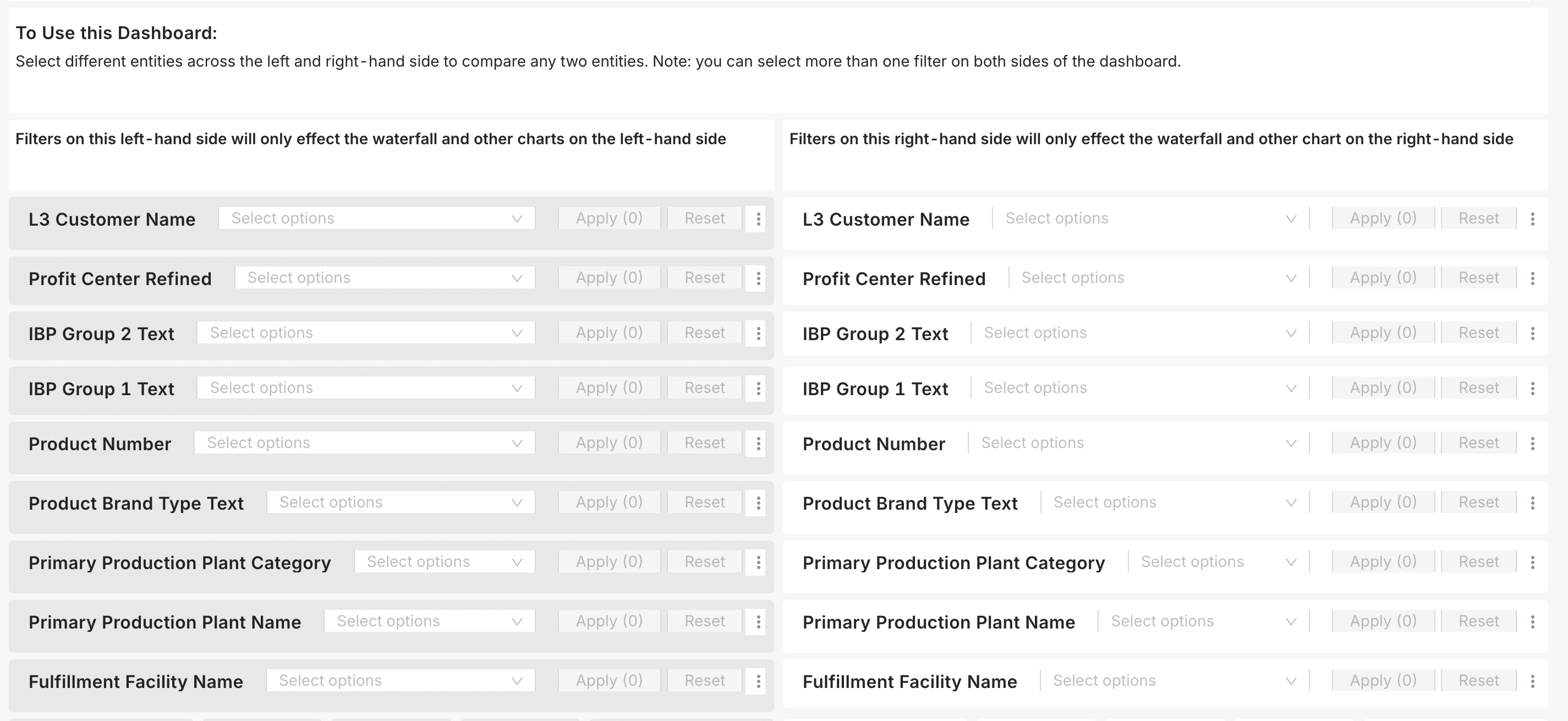 Side-by-Side Filtering — Solving Comparison Friction