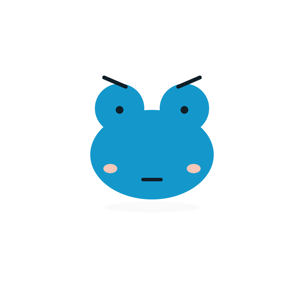 Woodfrog mascot at work